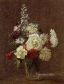 Flores mixtas pintor de flores Henri Fantin Latour
